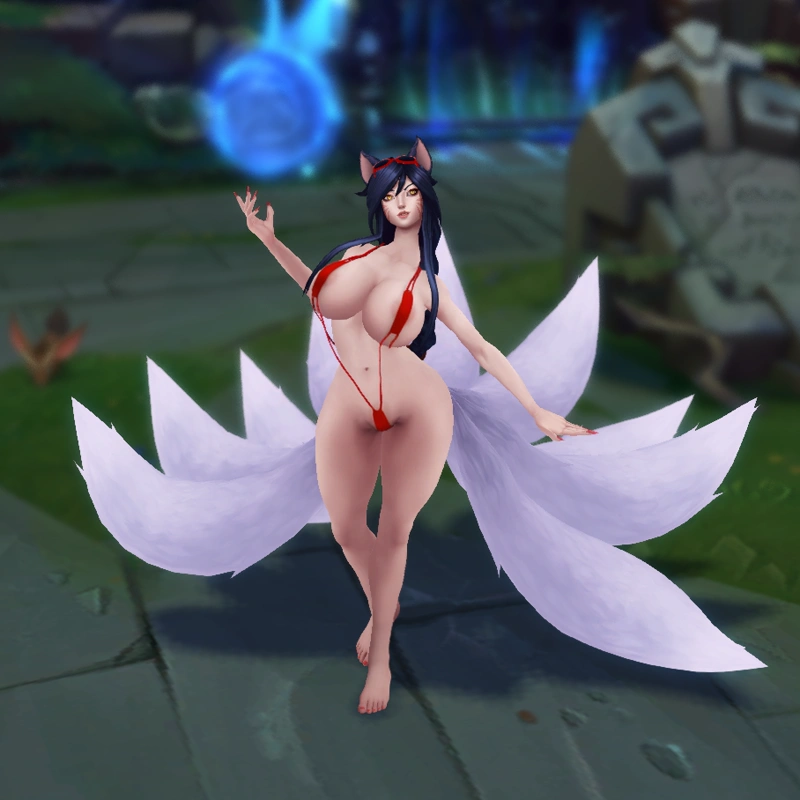 Pool Party Ahri custom skin for League of Legends