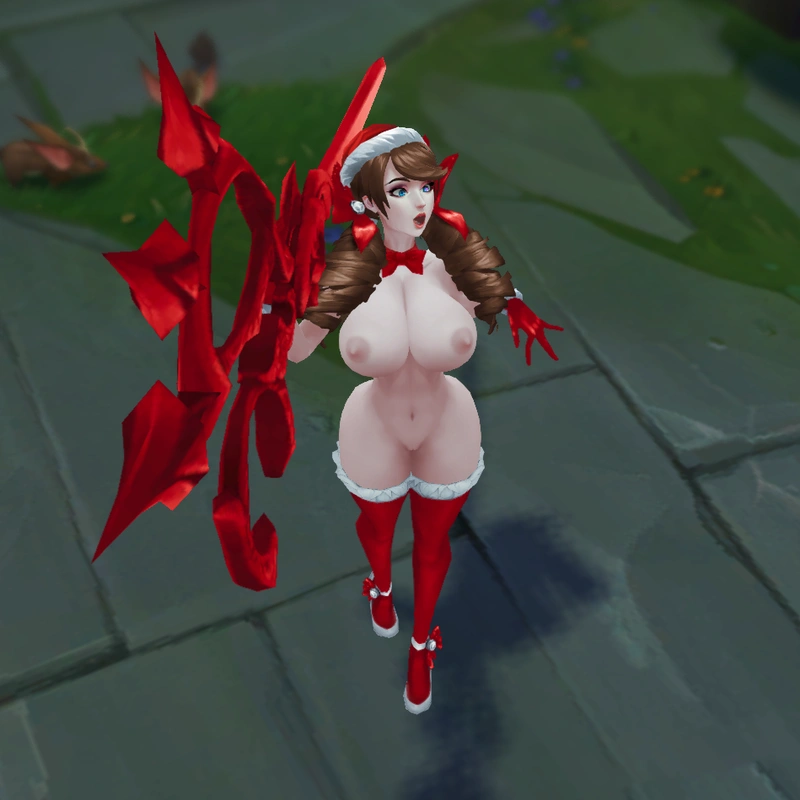 Candy Cane Gwen custom skin for League of Legends