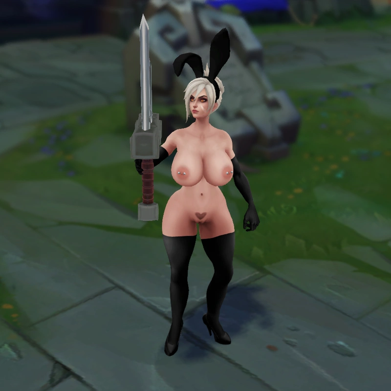Reverse Bunny Riven custom skin for League of Legends