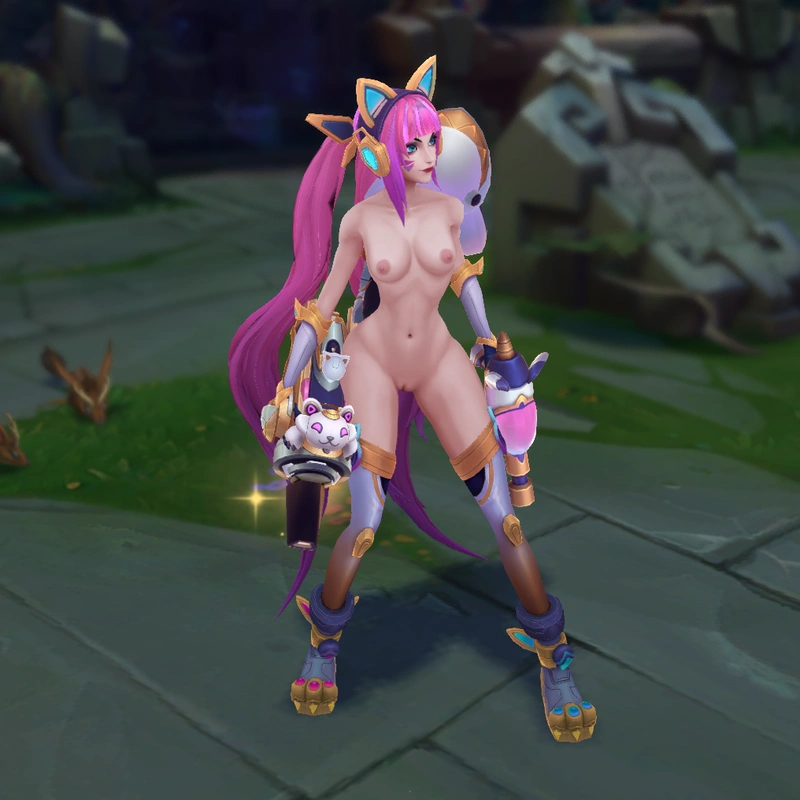 Prestige Battle Cat Jinx custom skin for League of Legends