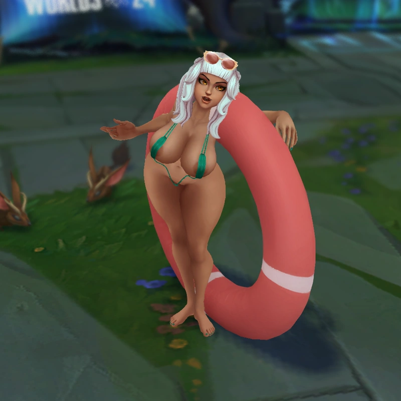 Pool Party Qiyana custom skin for League of Legends